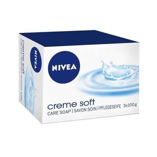 NIVEA Savon Creme Soft - 100 g - Lot de 12