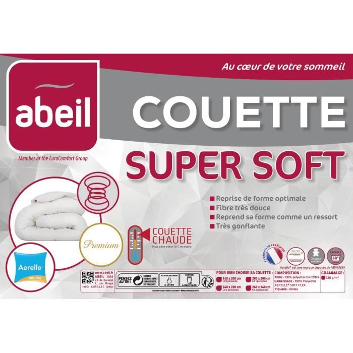 ABEIL Couette chaude SUPERSOFT 140x200cm