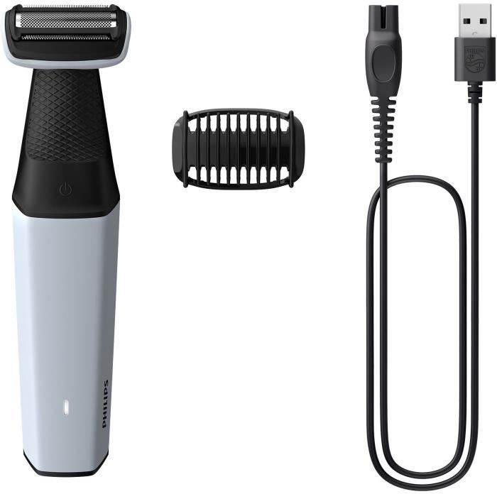 Image secondaire de Tondeuse corps - PHILIPS - BG3007/01 Série 3000 - 5 W - 40 min - 1 sabot - Gris