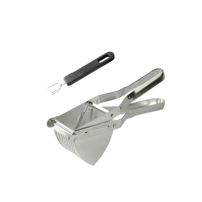 Duo Presse-purée à levier et fourchette 3 dents - FACKELMANN - Pour pommes de terre