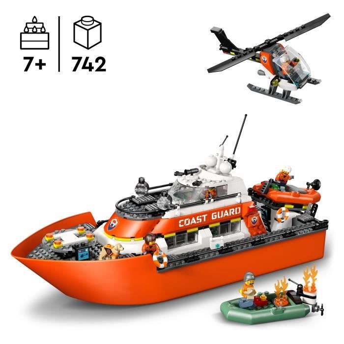 Image secondaire de LEGO City - Bateau de Sauvetage et Hélicoptère des Garde-Côtes