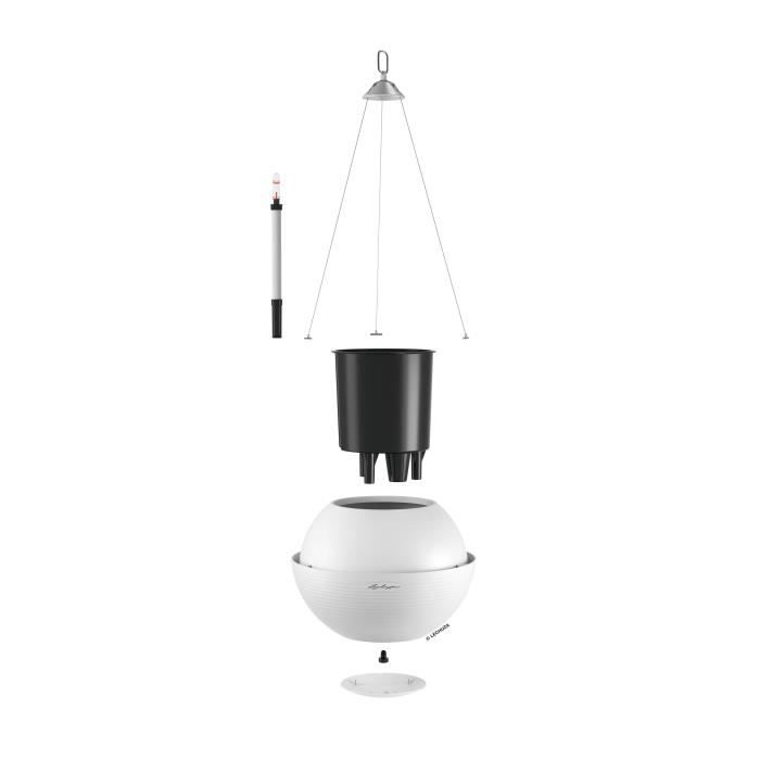 Image secondaire de Jardiniere - BOLA color 32 - Kit complet - Blanc - 3 L - LECHUZA