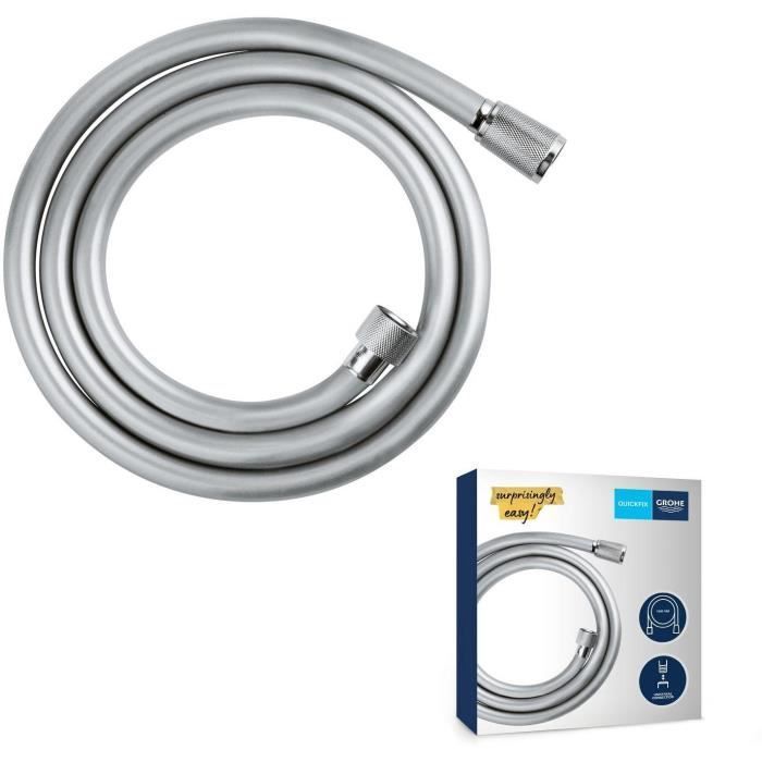 Shower hose - GROHE VitalioFlex 28743002 - 1.5m - Anti-kink and torsion - Universal connection - Smooth surface - Chrome