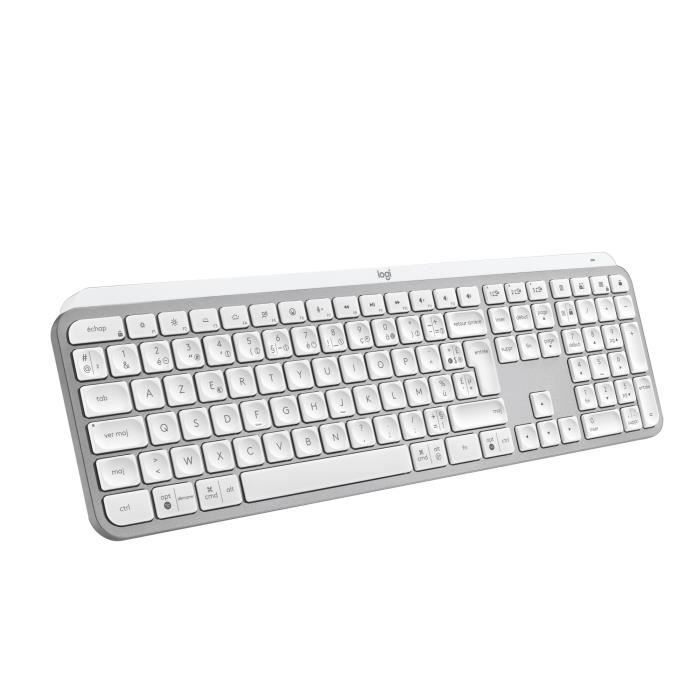 Tastiera Wireless - LOGITECH - MX Keys S - Bluetooth - Retroilluminata - Tasti silenziosi - Grigio chiaro