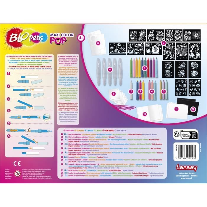 Blopens - Maxi Color Pop - Activités Artistiques - Coloriage et Dessins - Des 5 ans - Lansay