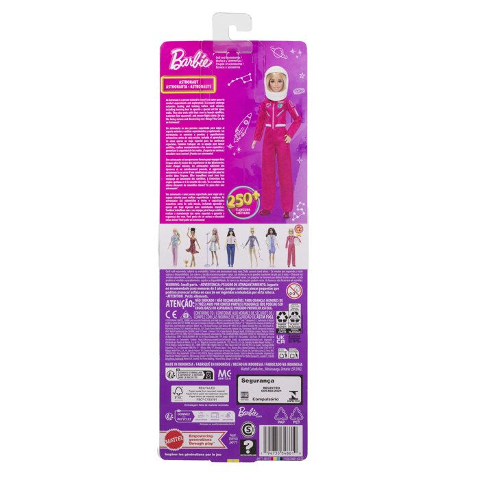 Image secondaire de Barbie Astronaute - Poupée Rose avec Tenue Amovible
