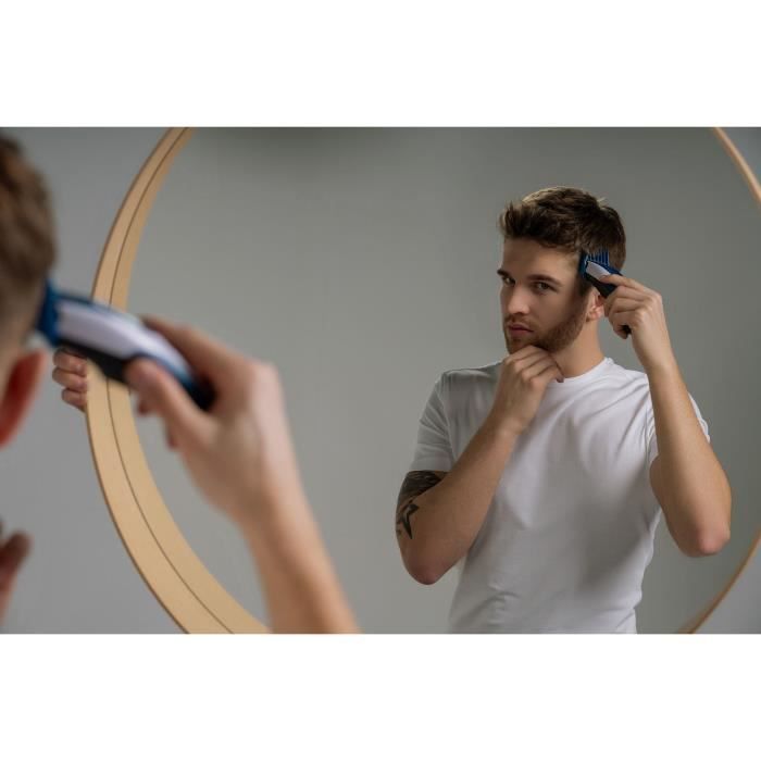 Cortapelos - WAHL - COLOR PRO INAL�MBRICO - 3,5 W - 8 peines - Autonom�a: 60 min - Azul / Gris