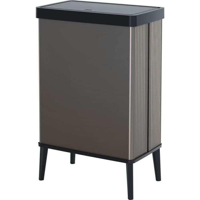 Cestino da terra - VERTO - CURVER - Apertura touch - 54 L - Grigio perla
