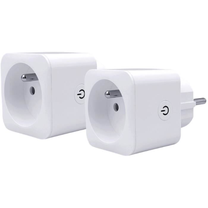 Lot de 2 prises connectées Wi-Fi + BT - KONYKS - Priska FR Dual Pack - 16 A - Avec compteur de consommation