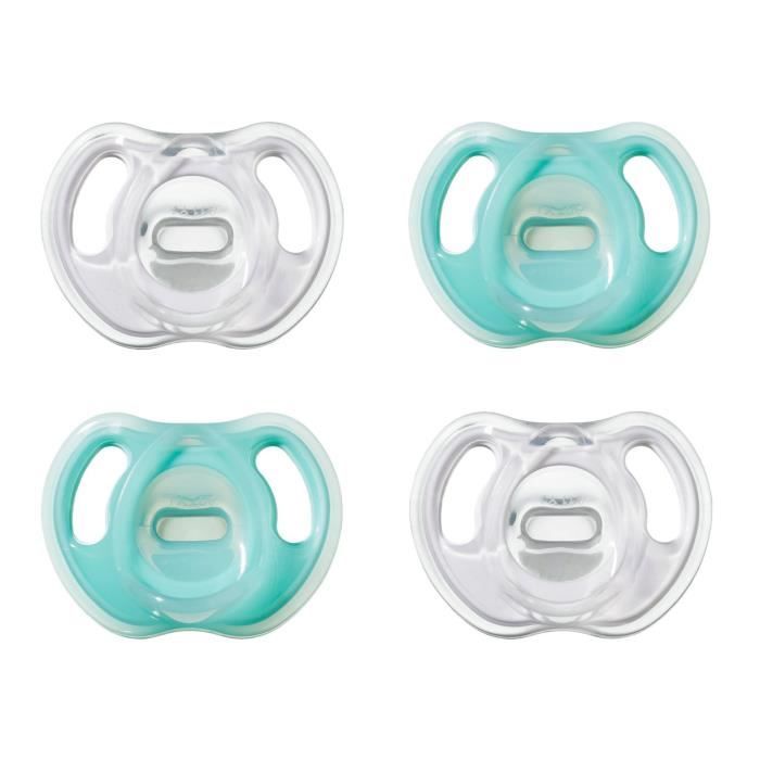 TOMMEE TIPPEE Sucette en silicone ultra légere x4 0-6 mois