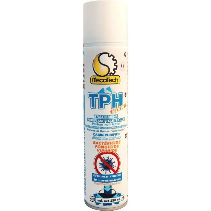 TPH Boost traitement purifiant habitacle pulvériastion bouton parfum Air Fris