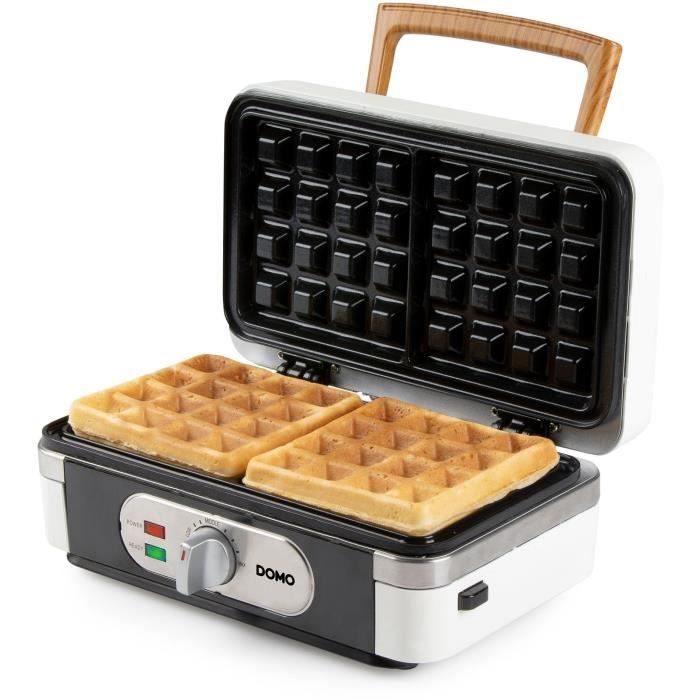 Image secondaire de Appareil 3-en-1 - DOMO - DO9277C - Croque - gaufre - gril - 1100 W - Blanc
