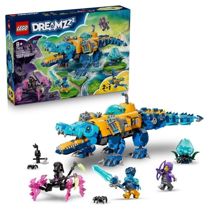LEGO DREAMZzz Sous-Marin Crocodile 2-en-1 avec Minifigurines