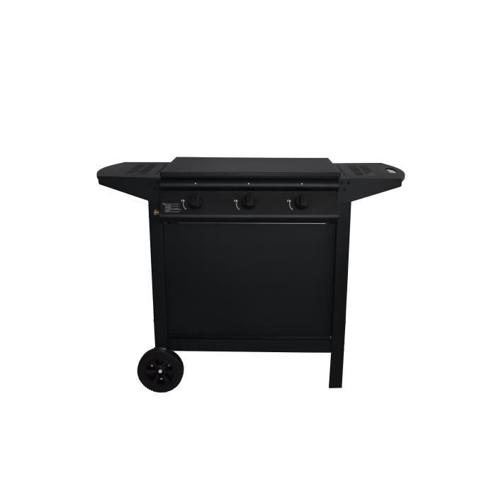 Image secondaire de Barbecue à gaz avec plancha GRILL GARDEN - 3 brûleurs noir