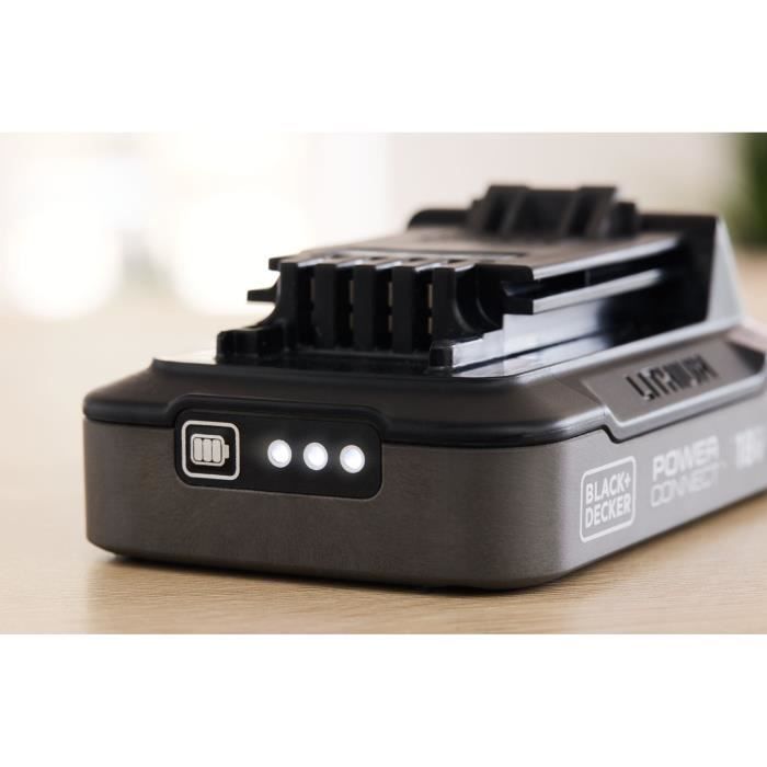 Image secondaire de Batterie Lithium 18V 2Ah avec Indice de Charge - BLACK+DECKER