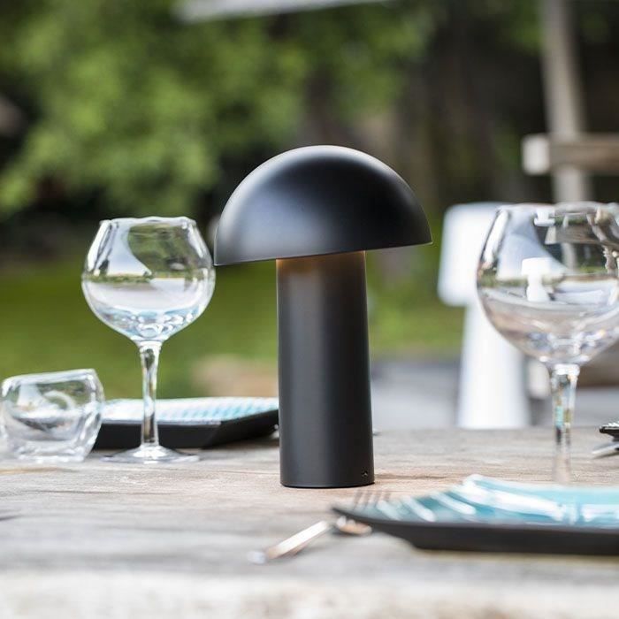 Image secondaire de Lampe de table sans fil - LUMISKY - TOD BLACK - H28 cm - Tete orientable - LED blanc chaud