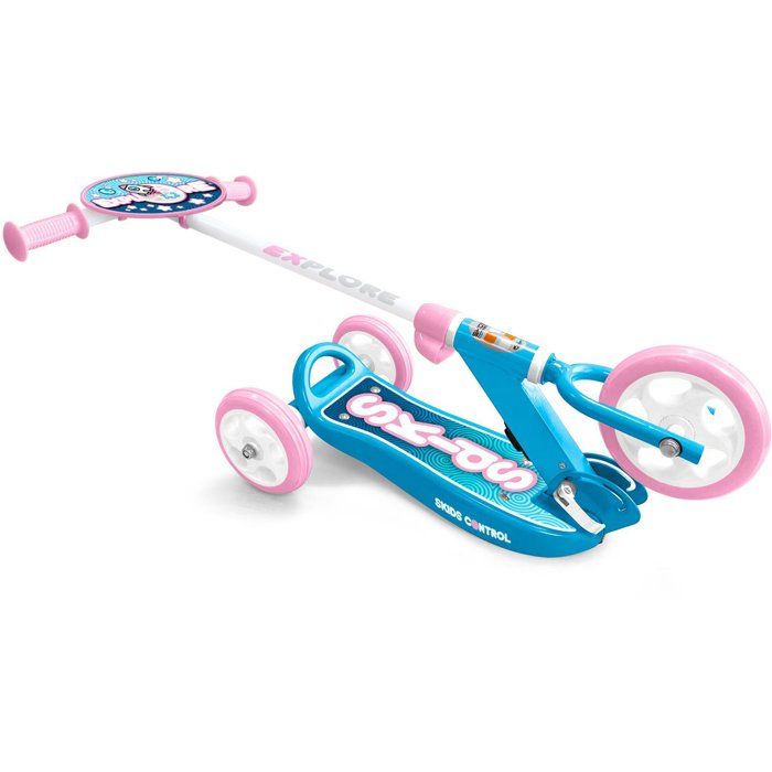 Image secondaire de Trottinette 3 Roues Pliable STAMP - Skids Control Explore Rose