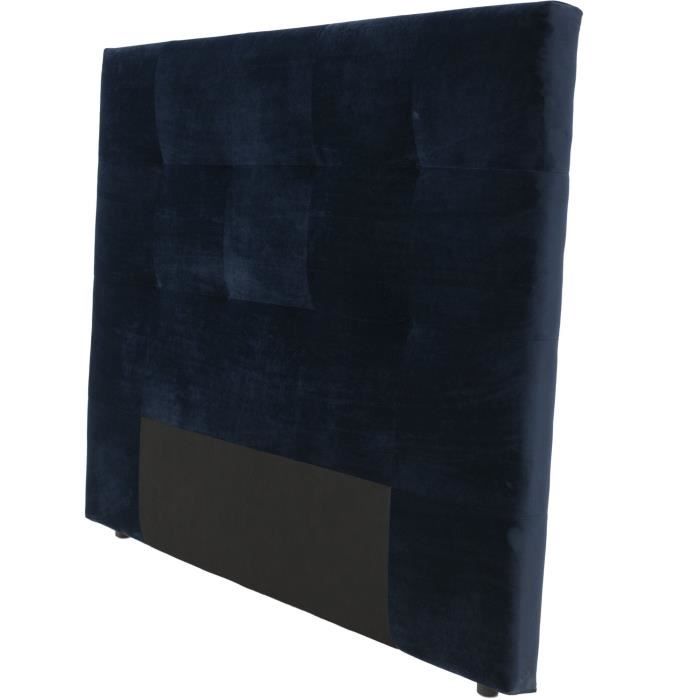 Tete de lit HERA - Tissu Bleu Marine - Pour couchage 140 et 160 - 165 x 120 cm