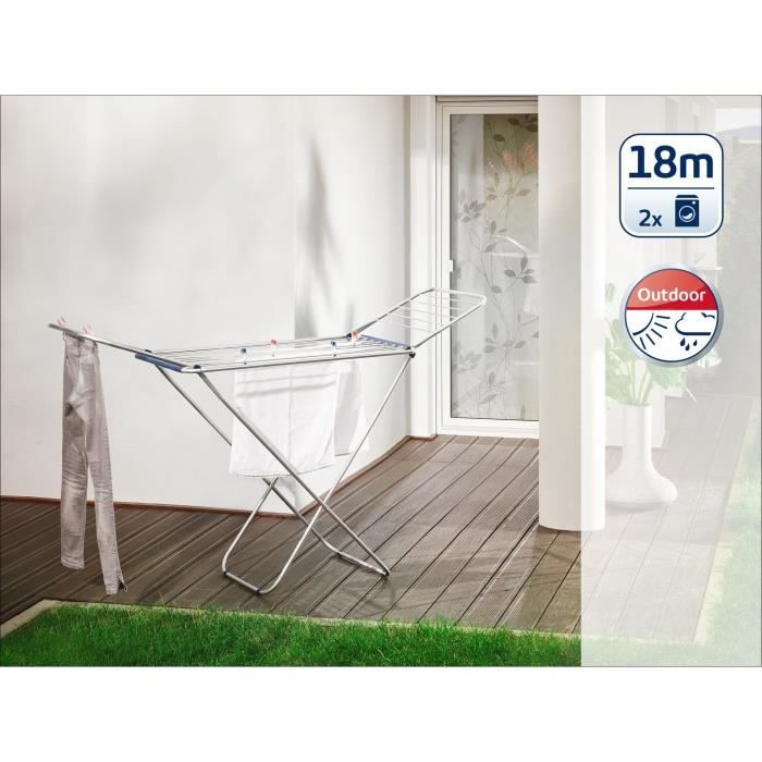 Image secondaire de Étendoir à Linge Leifheit Siena 180 - Séchoir Ultra-Léger et Spacieux
