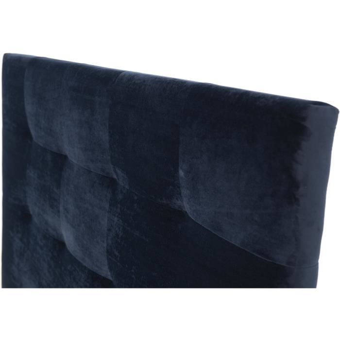 Tete de lit HERA - Tissu Bleu Marine - Pour couchage 140 et 160 - 165 x 120 cm