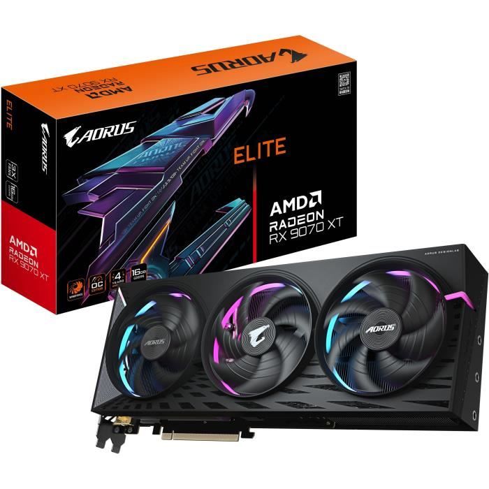 Scheda grafica - GIGABYTE - AORUS Radeon RX 9070 XT ELITE - 16 GB