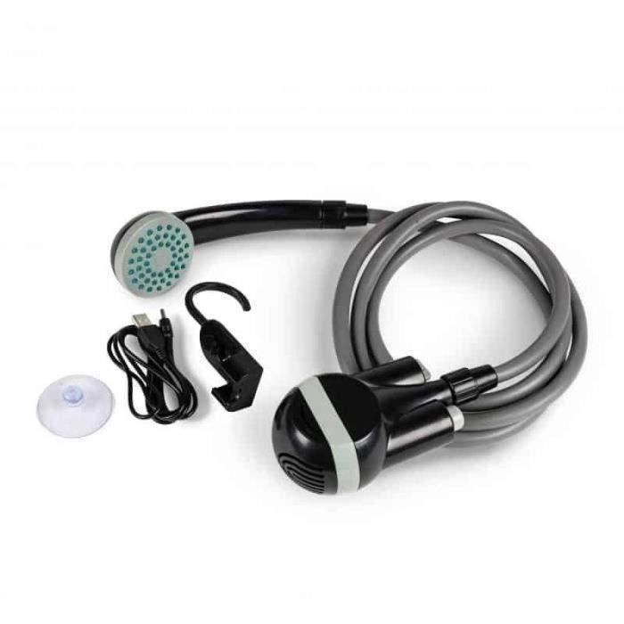 Electric shower - KAMPA - Power Shower - Rechargeable battery - 1.80 m hose - Black