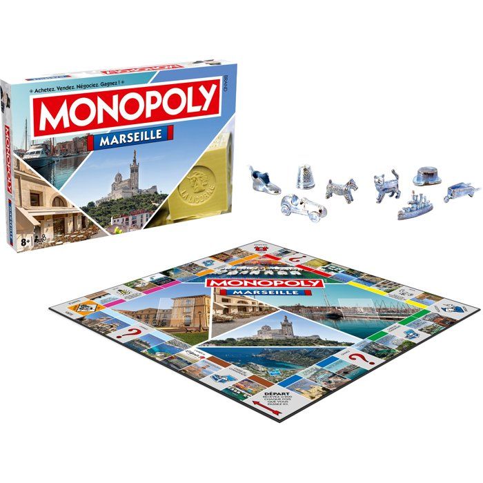 Monopoly Marseille - Jeu de société stratégique pour 2 à 6 joueurs