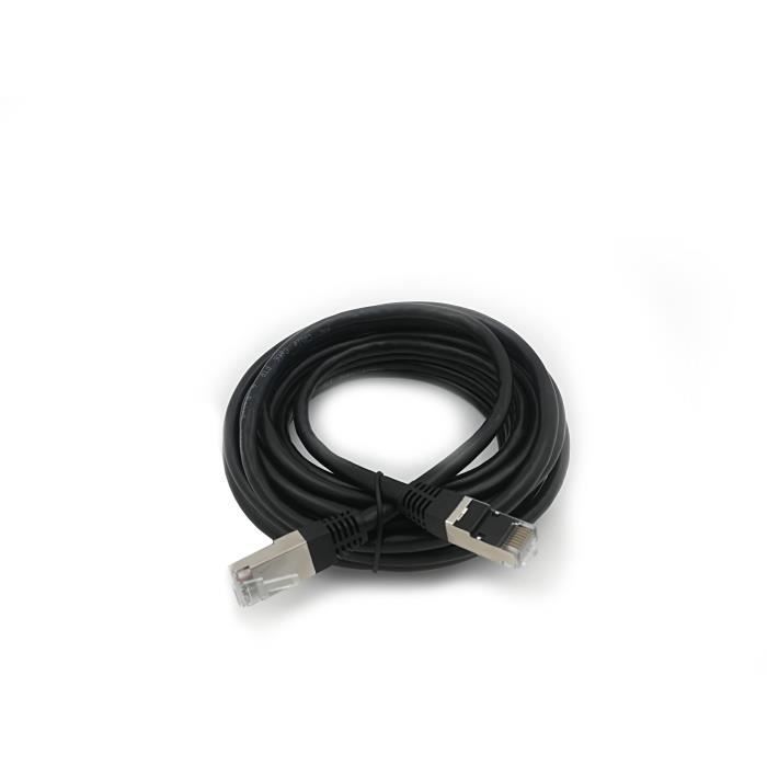 Câble RJ45 Blindé Catégorie 6 - 5m - Noir