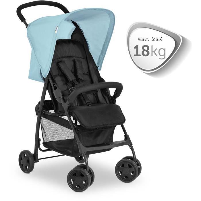 Image secondaire de HAUCK - Poussette canne - SPORT - Pliable & inclinable - Capote Pare-Soleil - 4 roues - Noir / Bleu