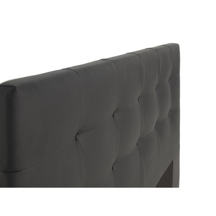 Tete de lit capitonnée ARGOS - Simili Noir - Pour couchage 140/160 ou 180 - 185 x 100 cm