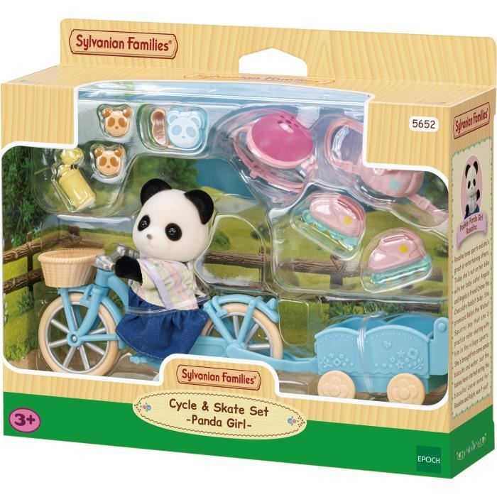 La fille panda, son vélo et sa remorque - SYLVANIAN FAMILIES - 5652 - A partir de 3 ans