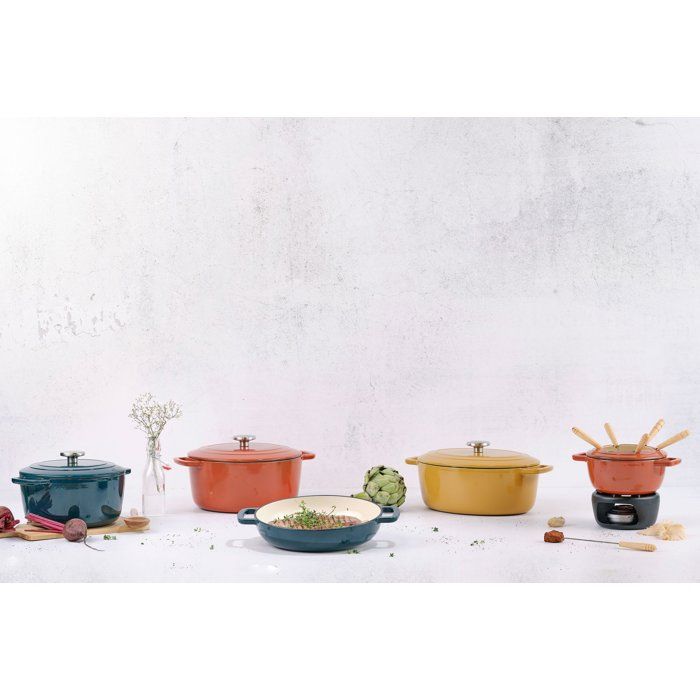 Image secondaire de Poêle à Griller Fontestic en Fonte Émaillée Ø28 cm - Tous Feux