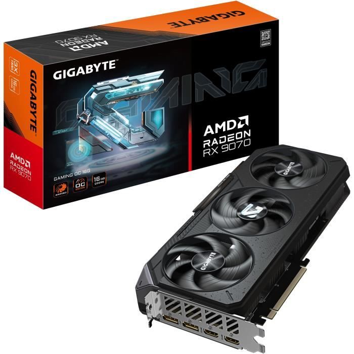 Graphics card - GIGABYTE - Radeon RX 9070 GAMING OC - 16 GB