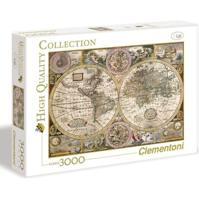 Clementoni - 3000 pieces - Carte Antique