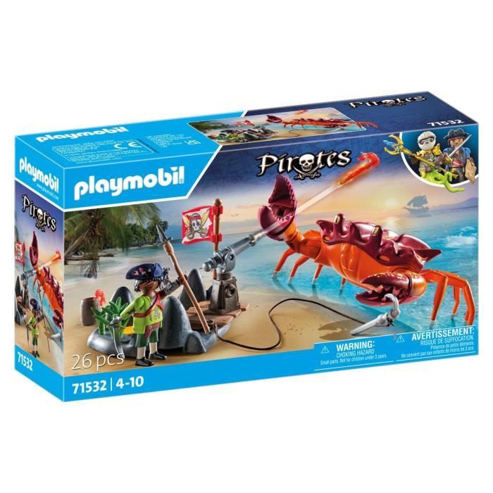 PLAYMOBIL 71532 Pirata e granchio gigante - I Pirati