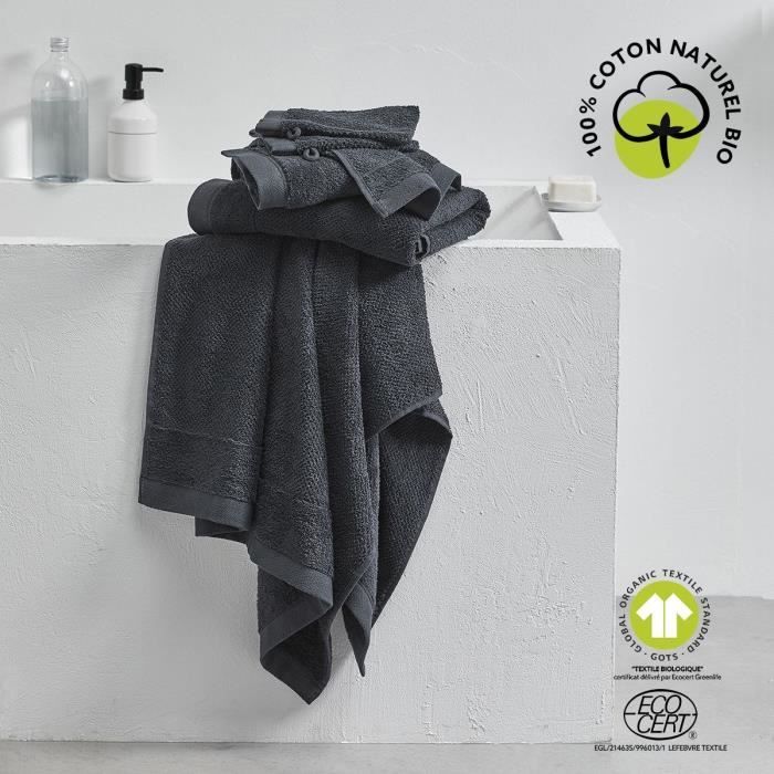 Image secondaire de Drap de bain - TODAY - 70 x 130 cm - Coton - Organic Fusain