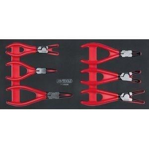 Module de pinces a Circlips - KSTOOLS - 6 pinces - Découpe laser - Mousse imputrescible - A circlip