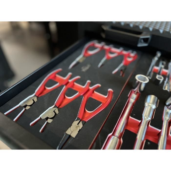 Image secondaire de Module de pinces a Circlips - KSTOOLS - 6 pinces - Découpe laser - Mousse imputrescible - A circlip