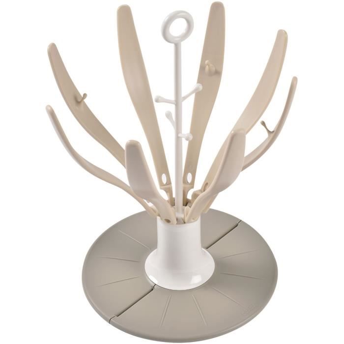 Egoutte-biberons pliable Flower - BEABA pour 8 biberons - Argile