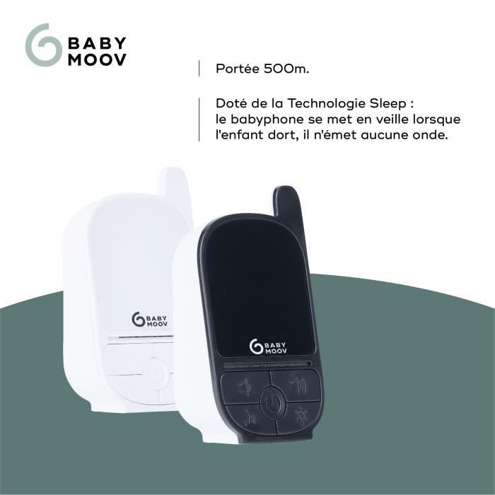 Babyphone audio pour bébé Handy Care - Basse émission d'ondes - Portée 500m