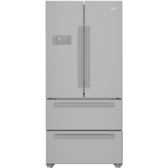 BEKO REM60SN Mehrtüriger Kühlschrank - 539 L (387 + 152) - Belüftete Kühlung - NeoFrost - A + - Stahlgrau