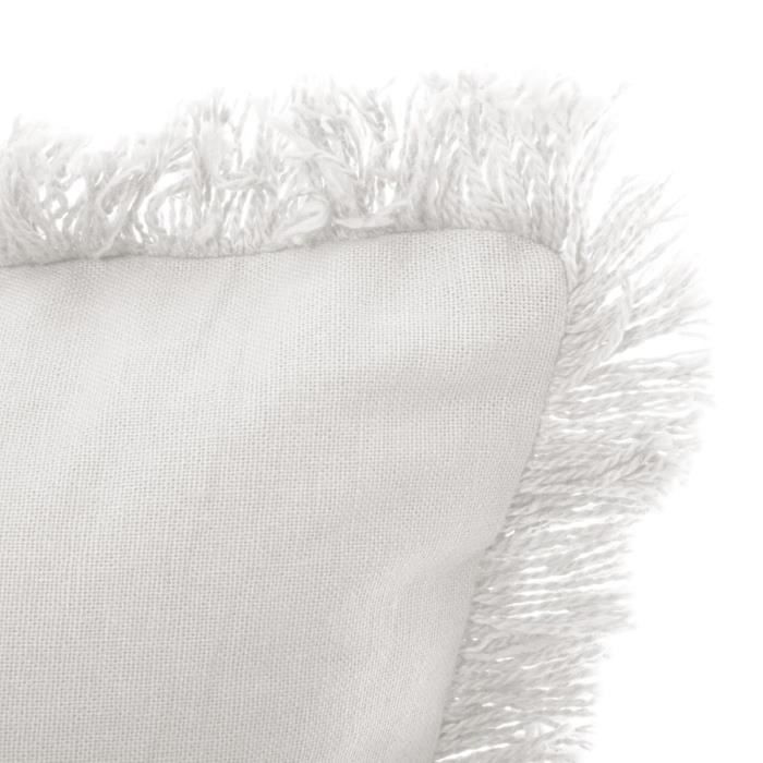 Coussin Frange - 30 x 50 cm - Ivoire