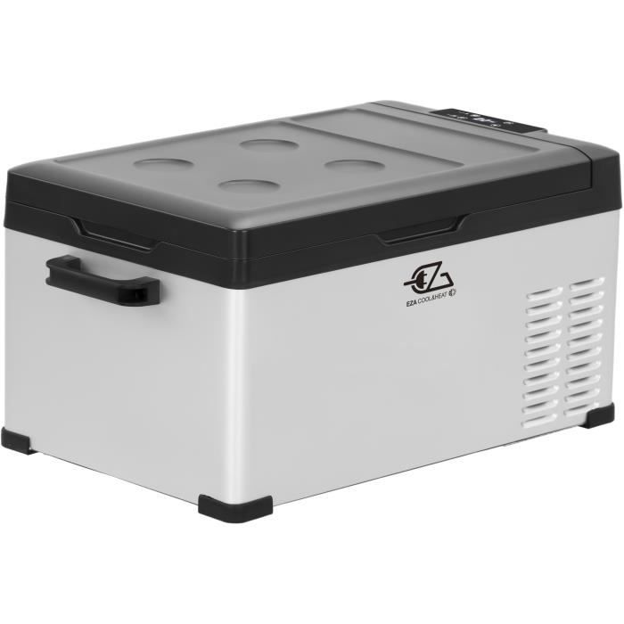 Glaciere a compression - EZA - 25L - Refroidir/congeler - Prise allume-cigare - 12V / 24V / 220V - Gris