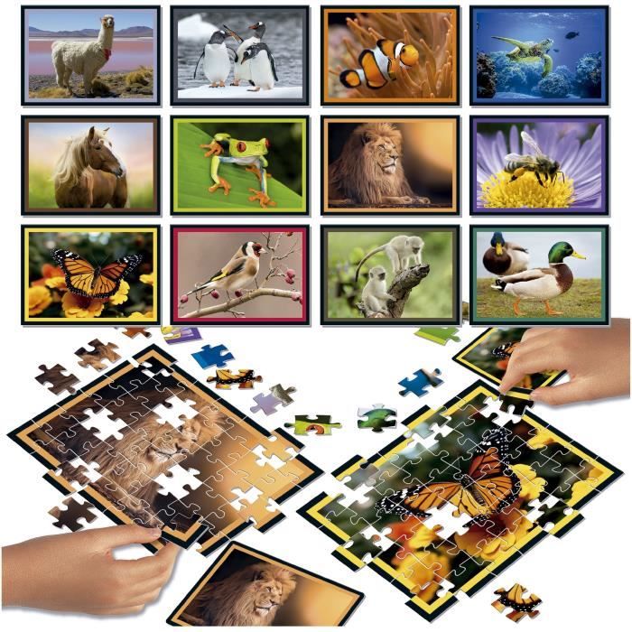Image secondaire de Puzzle - EDUCA - Battle Jr Natura - 12 puzzles - 42 pieces - Theme nature - Pour enfants à partir de 7 ans