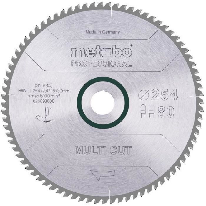 Circular saw blade Pro - METABO - Multi Cut HW/CT 254x30,80FZ/TZ 5�
