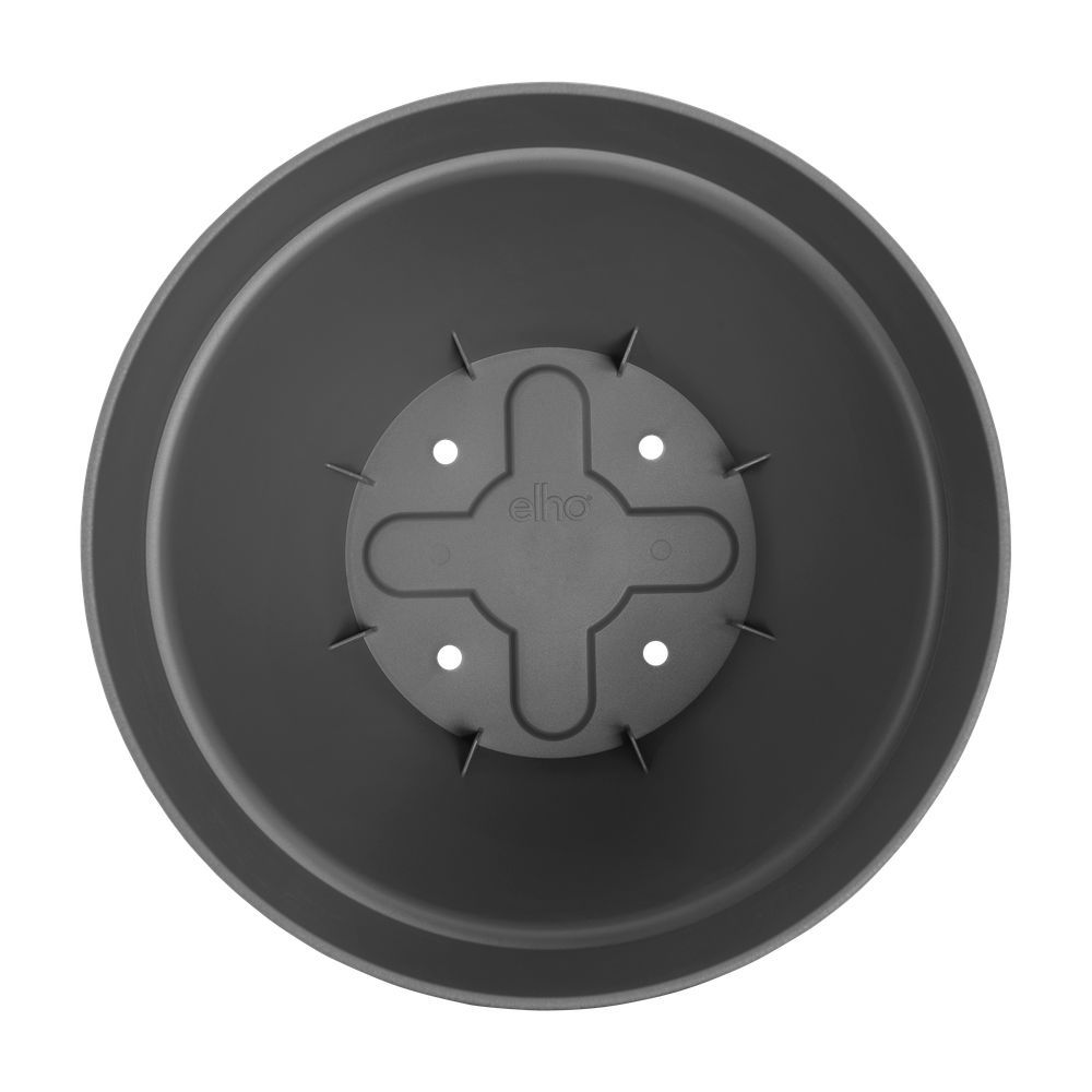 Image secondaire de ELHO Lot de 2 pots de fleur rond avec soucoupes Vibia Campana + Loft - Ø29,8 x H25,8cm + soucoupe Ø21 x H2,8cm - 22 L - Noir