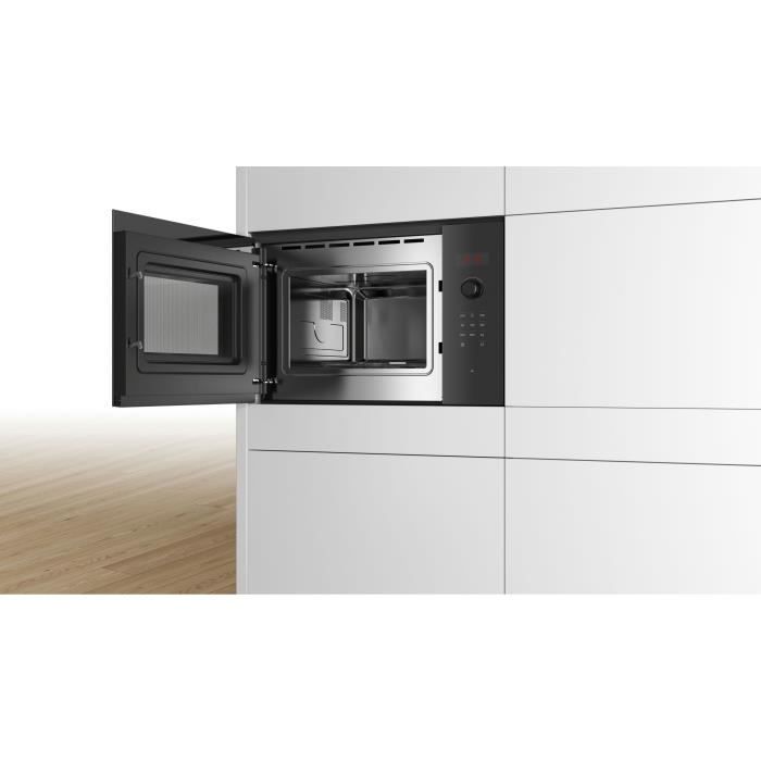 Image secondaire de Micro-ondes simple encastrable -BOSCH SER4 - BFL523MB1F - Noir - 7 programmes auto - 38,2 x 59,4 x 31,7 cm