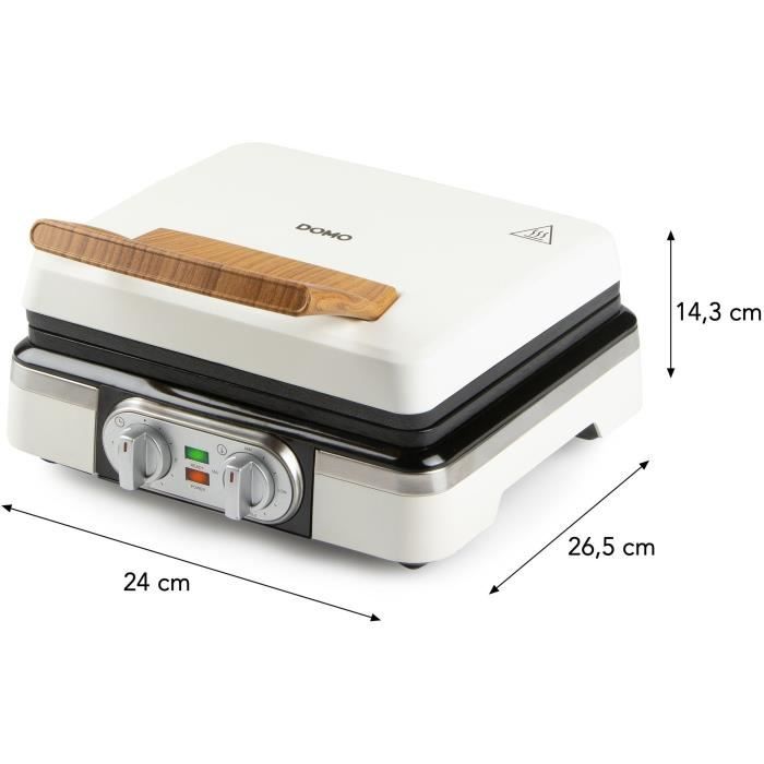 Image secondaire de Gaufrier - DOMO - DO9280W - 1520 W - 2 gaufres XL - Blanc