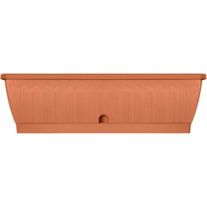Jardiniere - GARDEN ID Terraflor - Terra 60 cm - Durabilità - Riserva d'acqua - Riciclato e riciclabile al 100% - Volume per le piante.
