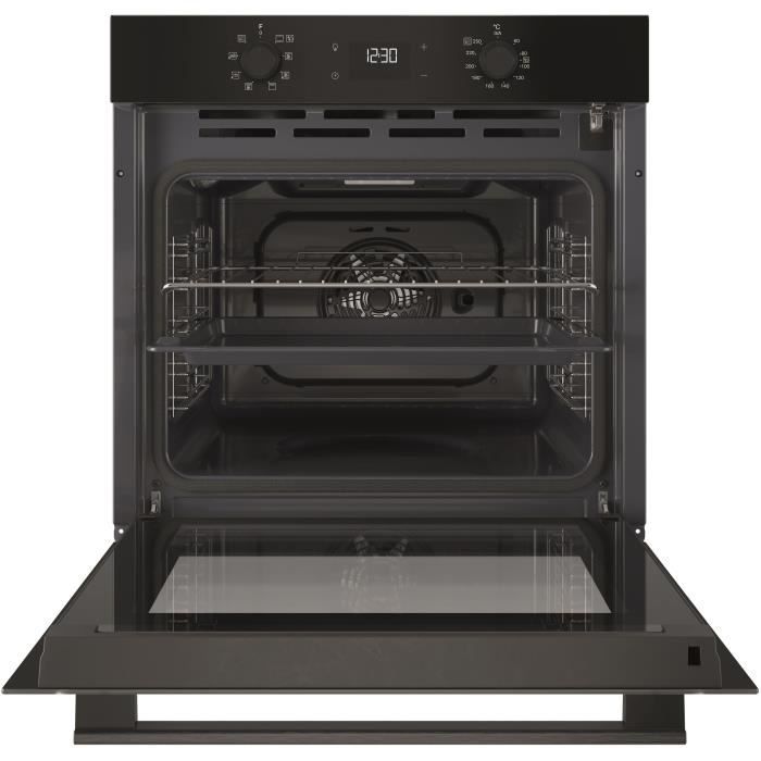 Image secondaire de Four encastrable Pyrolyse et Hydrolyse - HOTPOINT - Verre Noir - 71 L - A++